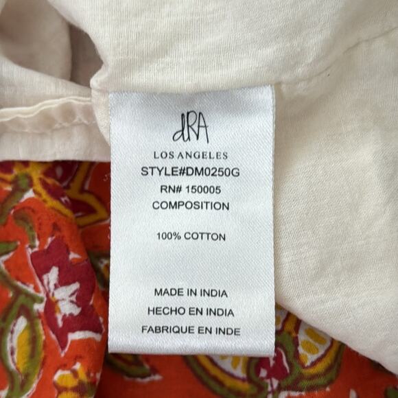 dRA Los Angeles Anthropologie Orange Multi Paisley Floral Maxi Dress - Picture 5 of 5